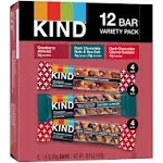 Nut Bars Favorites, 3 Flavor Variety Pack, Gluten Free, Healthy Snacks, 12 Count