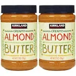 Kirkland Signature Creamy Almond Butter, 2 Count (54 oz.)