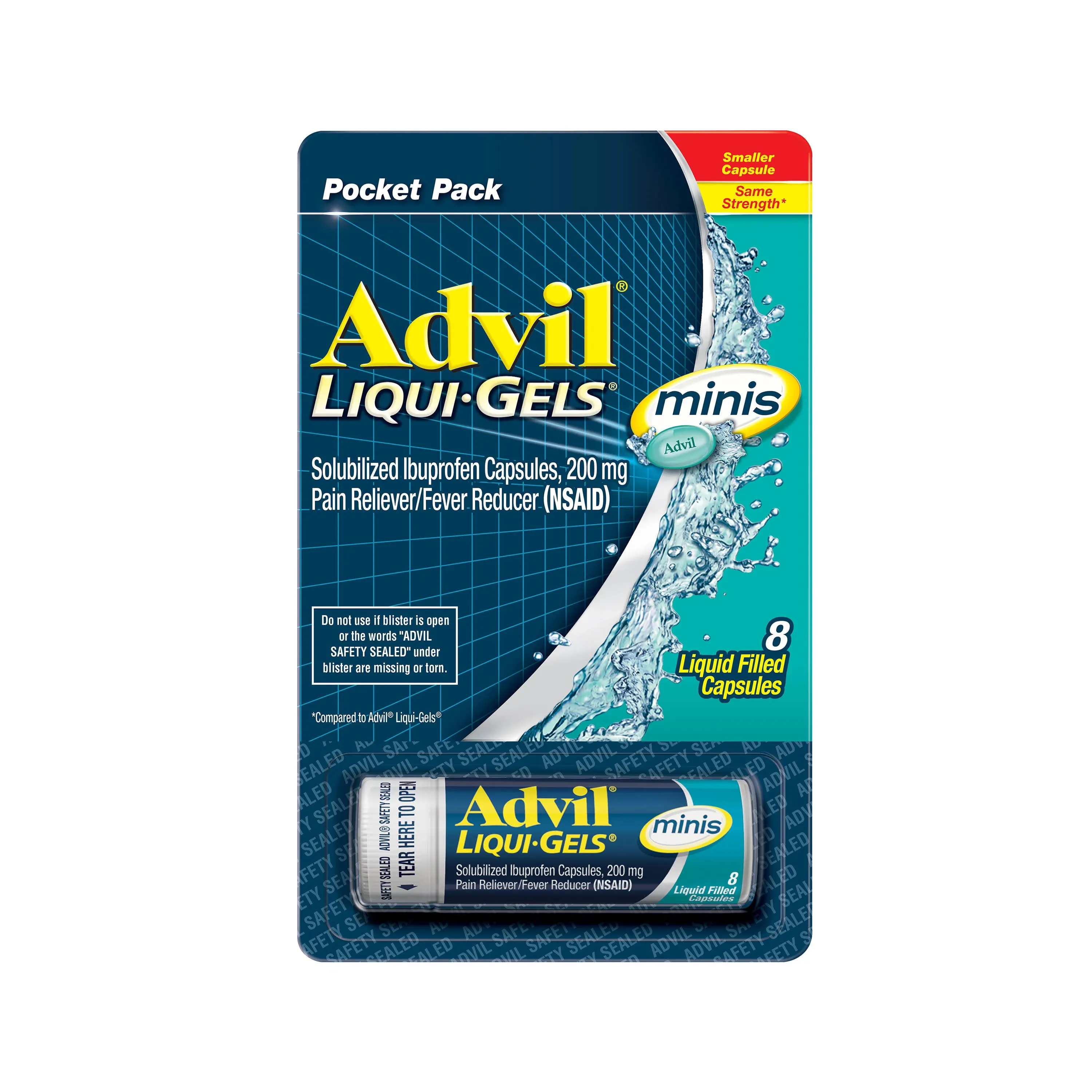 Advil Liqui-Gels Minis Pain Reliever Fever Reducer