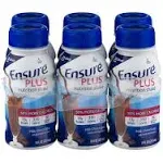 Ensure&reg; Plus Chocolate Oral Supplement, 8oz bottle, 57266, 6/Pack