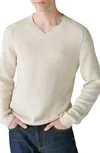 Lucky Brand Men's Cloud Soft V-Neck Sweater - Straw Heather - Size XL