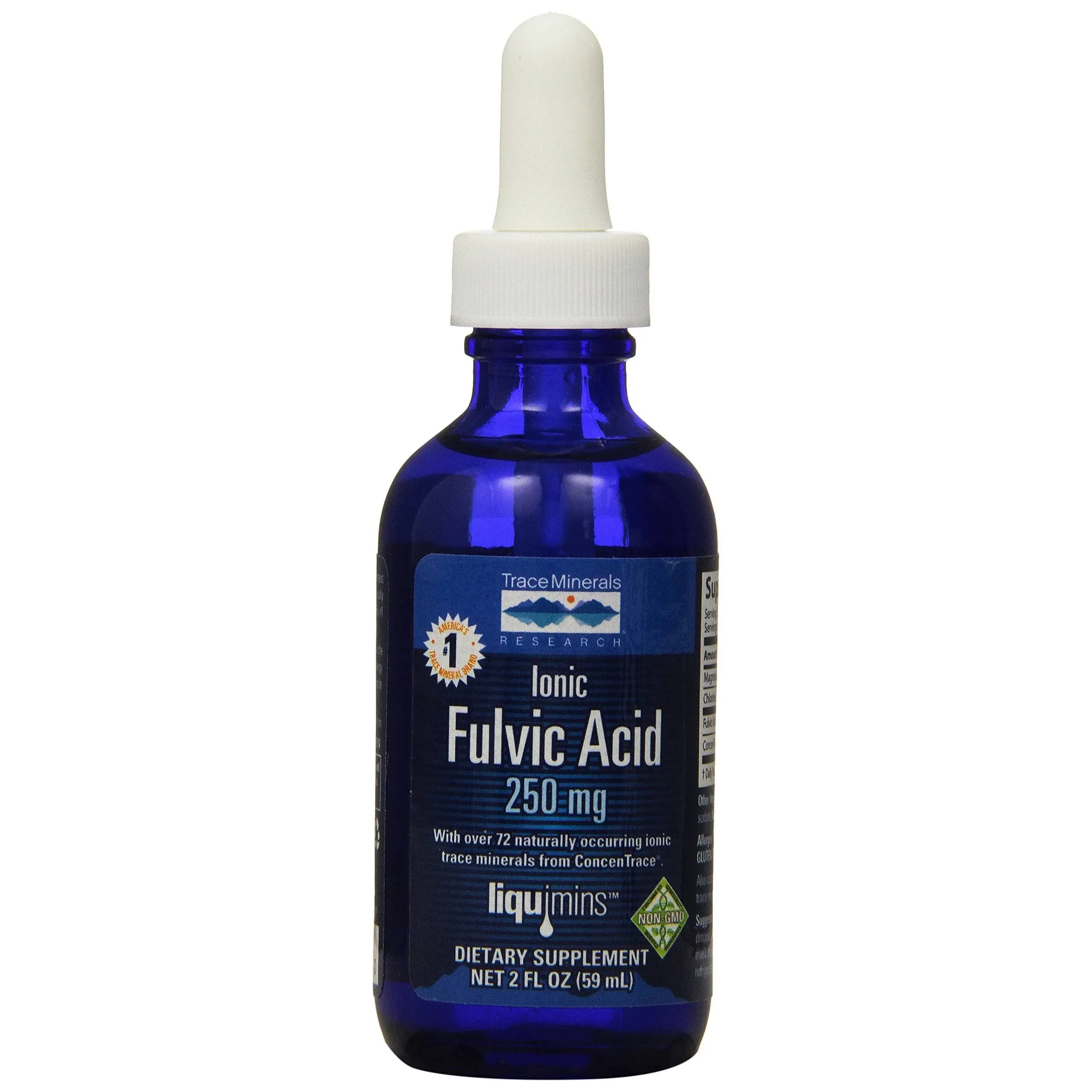 Trace Minerals - Ionic Fulvic Acid, 250mg - 59 ml.