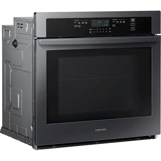 Samsung - 30" Built-In Single Wall Oven with WiFi - Black Stainless Steel