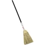 Rubbermaid Commercial Lobby 38" Handle Corn-Fill Broom, Brown