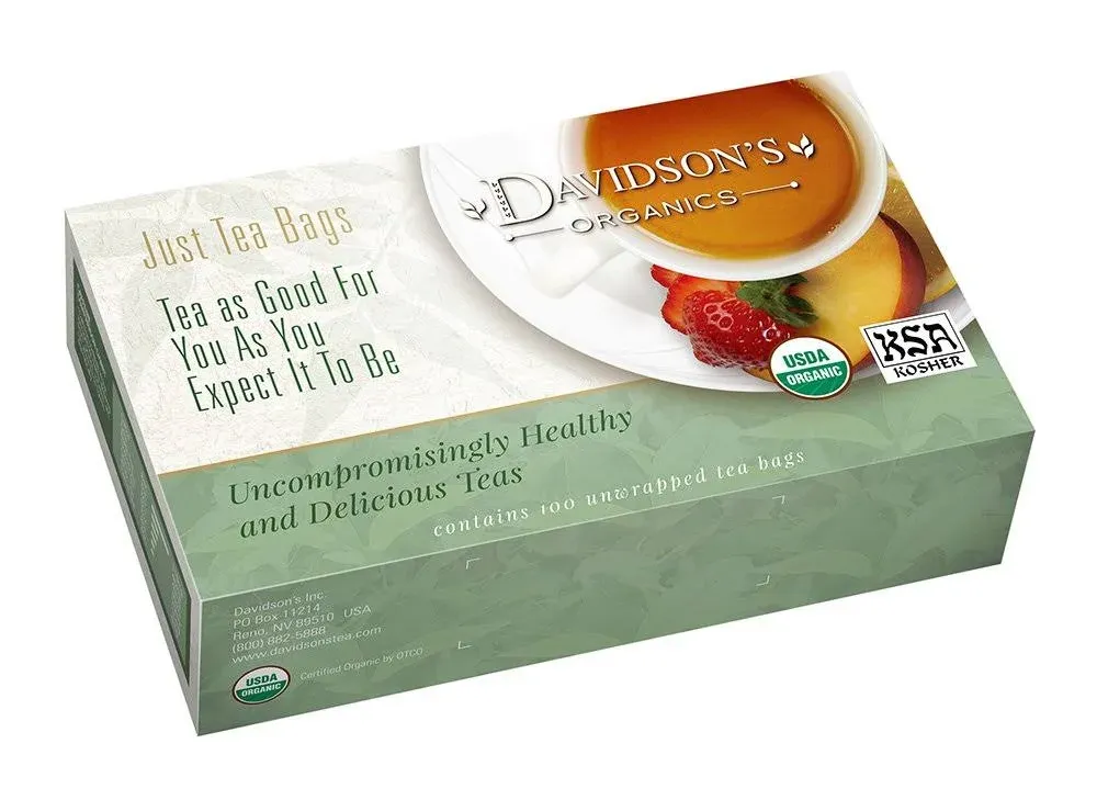 Davidson Organic Tea 165 Peppermint Tea- Box of 100 Tea Bags