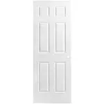 Masonite Traditional 28-in x 80-in 6-Panel Solid Core Molded Composite Slab Door in White | 743916