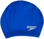 Speedo Unisex-Adult Swim Cap Silicone Long Hair Blue  One Size on OnBuy