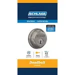 Schlage Single-Cylinde<wbr/>r Deadbolt ~ Satin Nickel B60NV619 ~ NIB