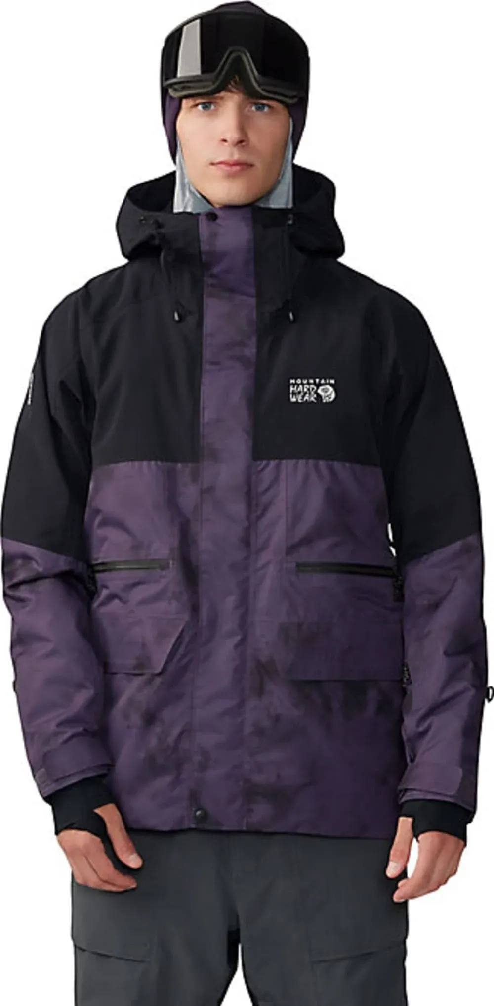 Mountain Hardwear Men's First Tracks Insulated Jacket - Blurple Ice Dye Print - Medium