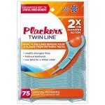 Plackers Whitening Twin Line Floss Picks - 75 ct - 3 PK