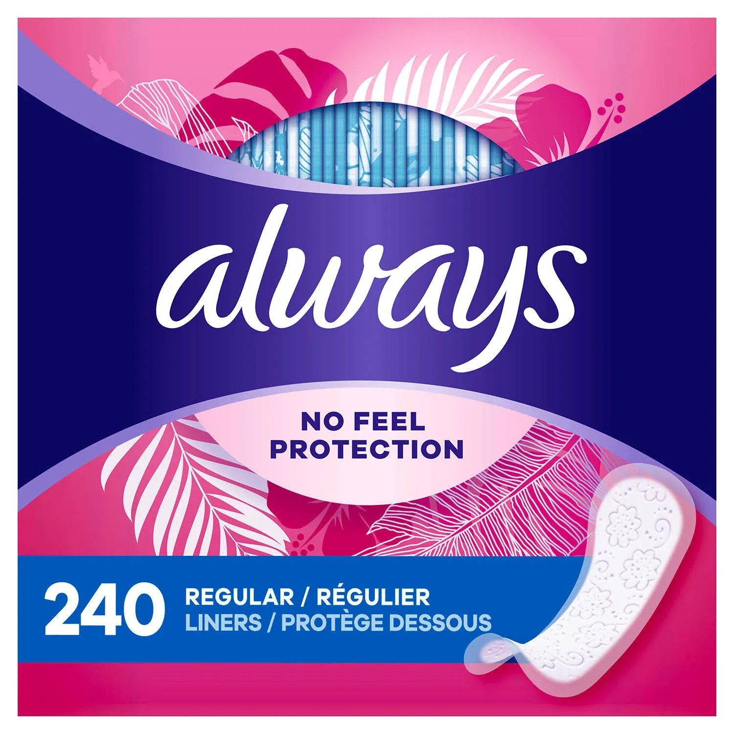 Always Daily Thin Liners, Unscented - Regular (240 ct.)