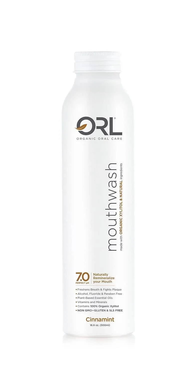 Orl Natural & Organic Mouthwash Uniquely Formulated to Clean Your Mouth Whiten ...