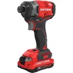 CRAFTSMAN CMCF820D2 V20 20V Max Variable Speed Brushless Cordless Impact Driver