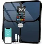 Body Fat Scale, AbleGrid Digital Smart Bathroom Scale for Body Weight, Large LCD Display Screen, 16 Body Composition Metrics BMI, Water Weigh, Heart