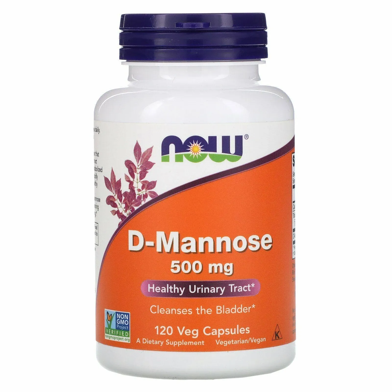 Now Foods, D-Mannose 500 mg - 120 Veg Capsules