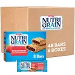 Nutri-Grain Soft Baked Breakfast Bars, Made with Whole Grains, Kids Snacks, Strawberry (6 Boxes, 48 Bars)