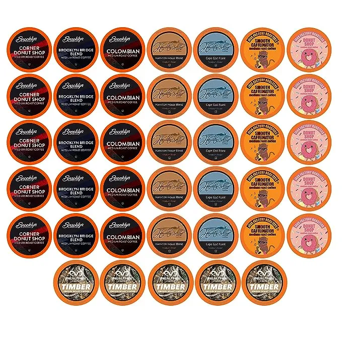 Two Rivers Coffee Medium Roast Coffee Pods, Keurig Compatible, Variety Sampler Pack, 40 Count