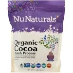 Nunaturals Cocoa, Organic, Dutch Process - 1 lb