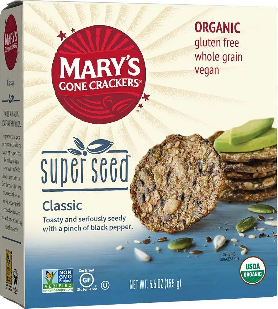 Mary's Gone Crackers Super Seed Classic Crackers 5.5 oz