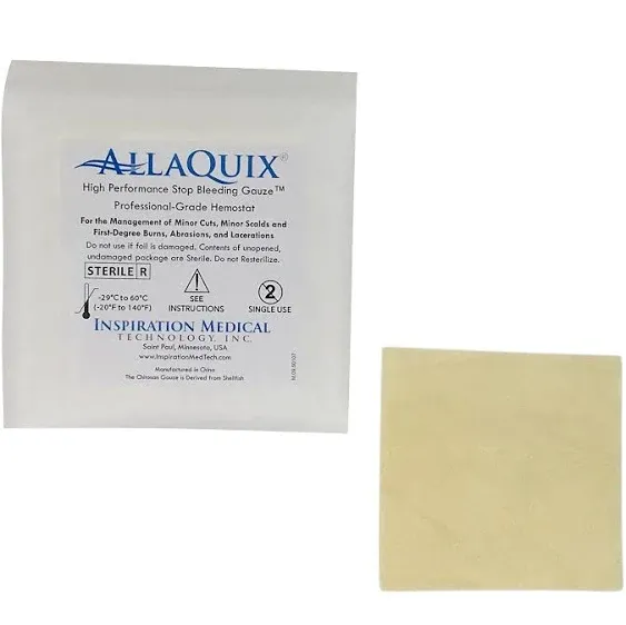 Hemorrhage Trauma Pack with Chest Seal + Combat Emergency Bandage + AllaQuix Stop Bleeding Gauze