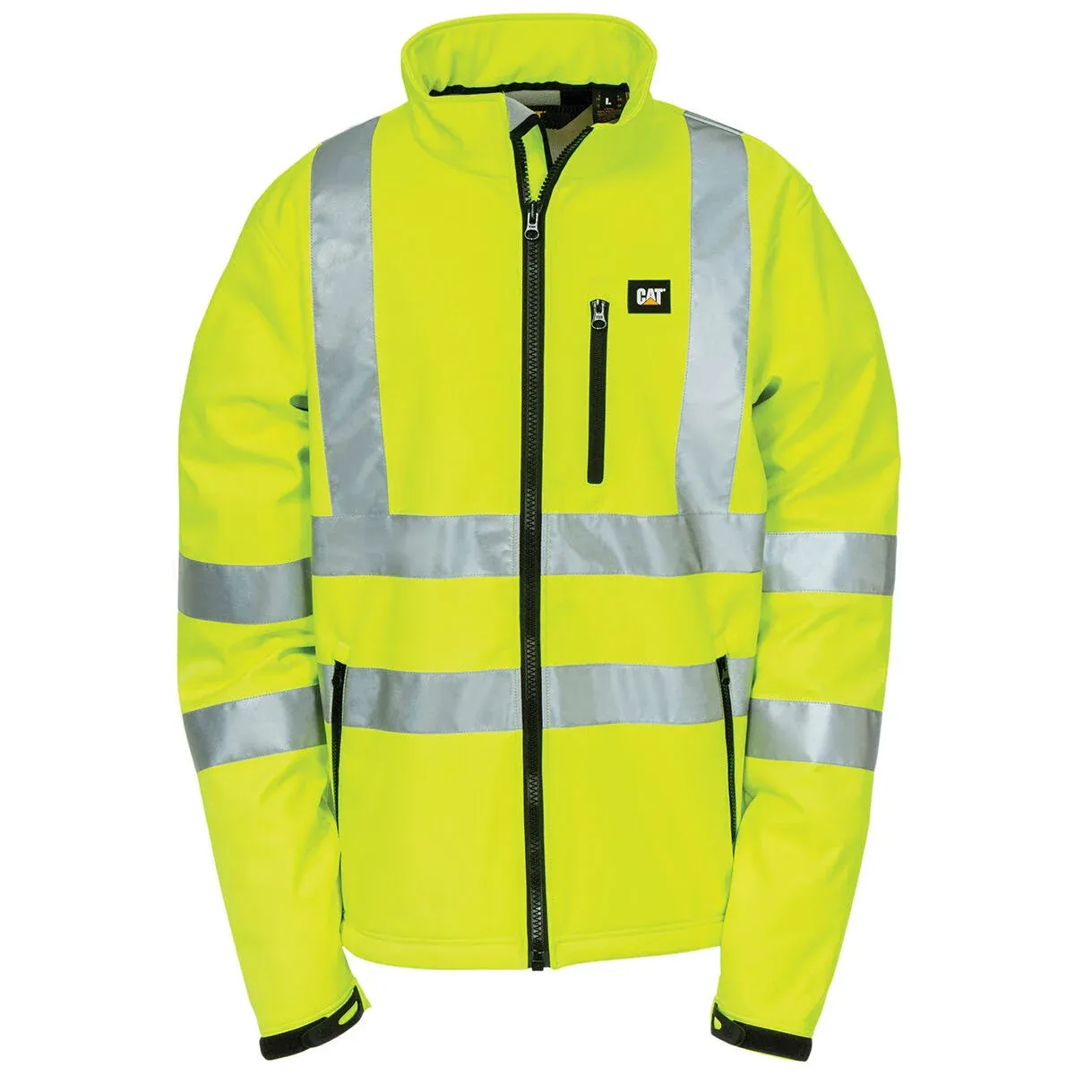 Caterpillar Hi-Vis Softshell Jacket, Hi-Vis Yellow, Medium