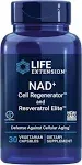 Life Extension NAD+ Cell Regenerator and Resveratrol Elite, NIAGEN nicotinamide riboside, Trans-resveratrol, quercetin, Fisetin, for Longevity, Energy, and oxidative Stress, 30 Vegetarian Capsule