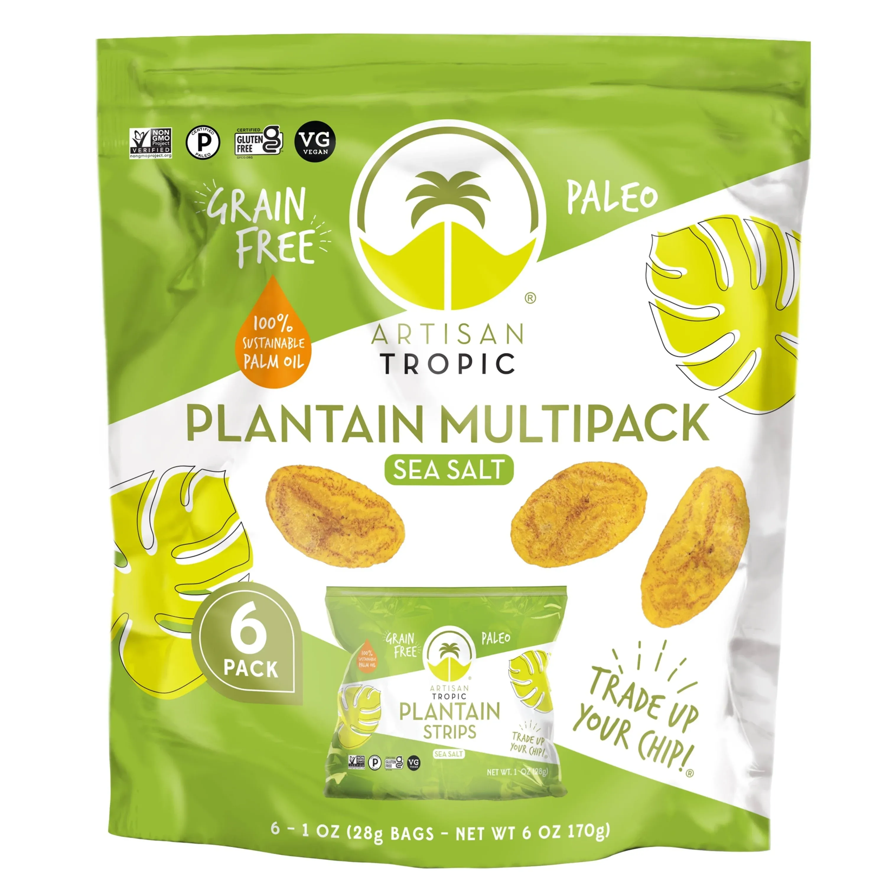 Artisan Tropic Sea Salt Plantain Chips 6 Pack