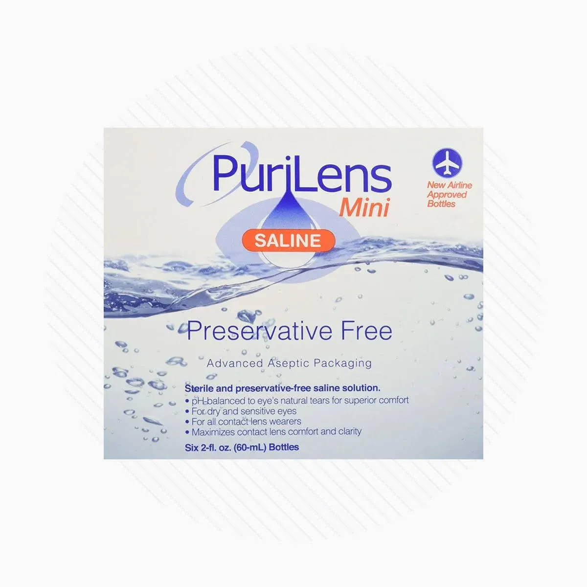 Purilens Mini Preservative Free Saline Six