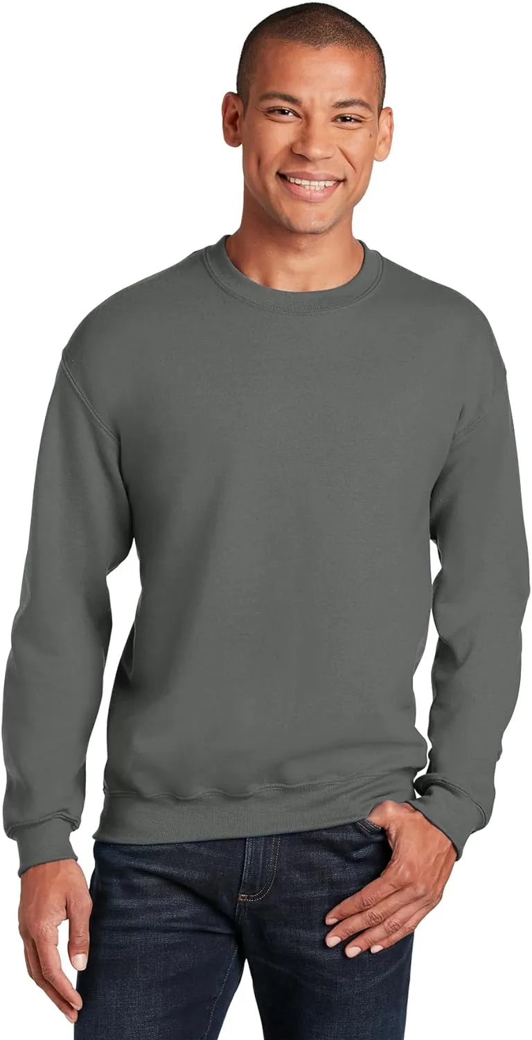 Gildan Adult Fleece Crewneck Sweatshirt, Style G18000 Charcoals