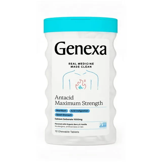 Genexa Heartburn Fix, Organic Berry & Vanilla Flavors, Tablets