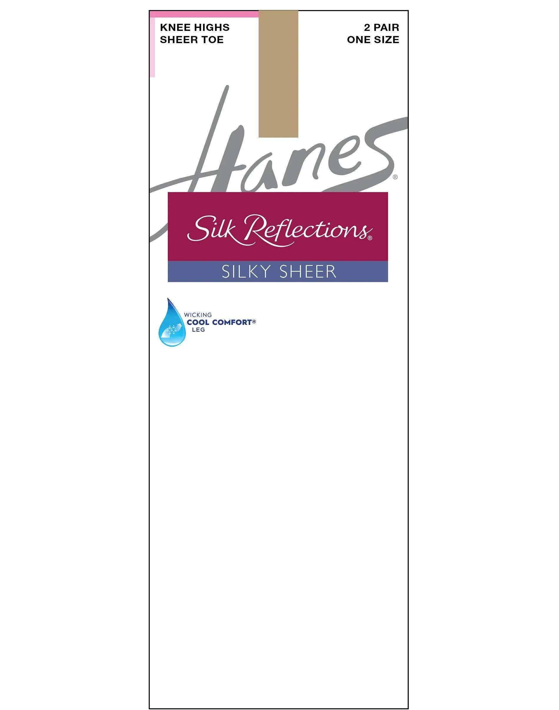 Silk Reflections Silky Sheer Knee Highs 2-Pack