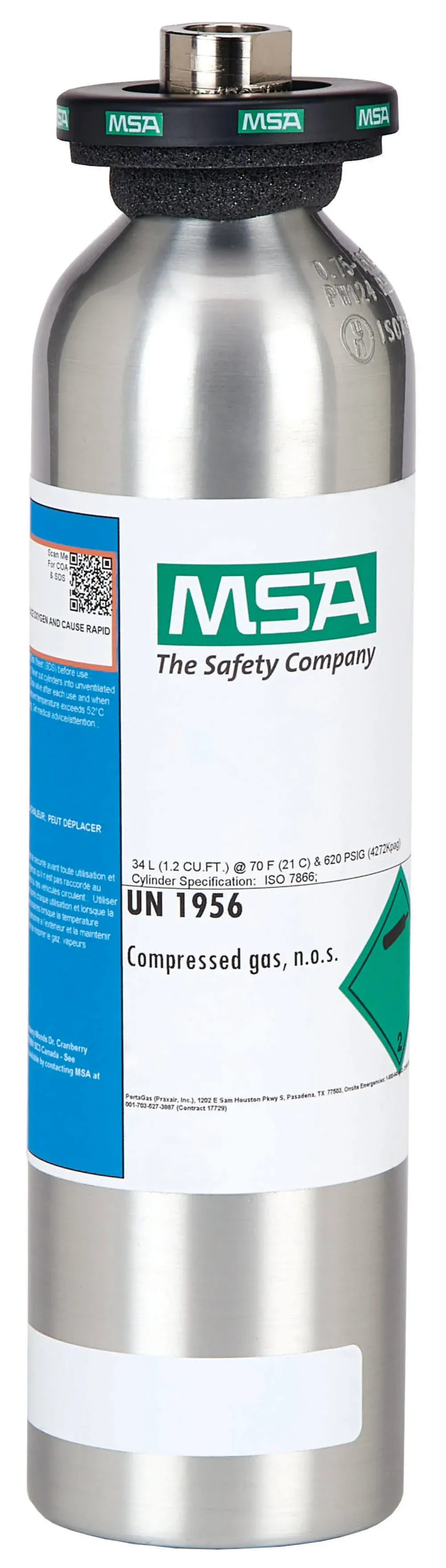 MSA Calibration Gas Cylinder 10048280