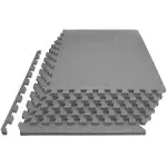 ProsourceFit Exercise Puzzle Mat 1" Grey