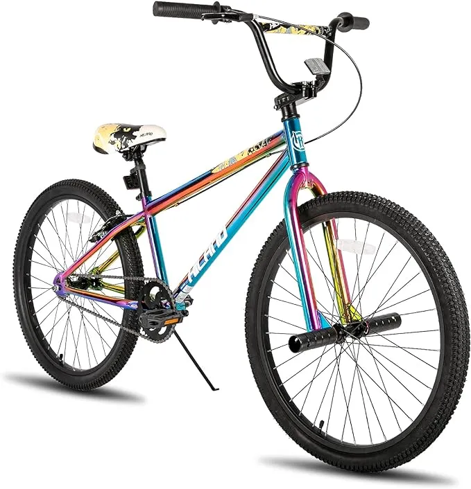 Hiland 24 26 inch Kid's BMX Bike for Age 8 +, Kids Bicycle from Beginner-Level to Advanced Riders with 2 Pegs, Youth BMX Bicycles