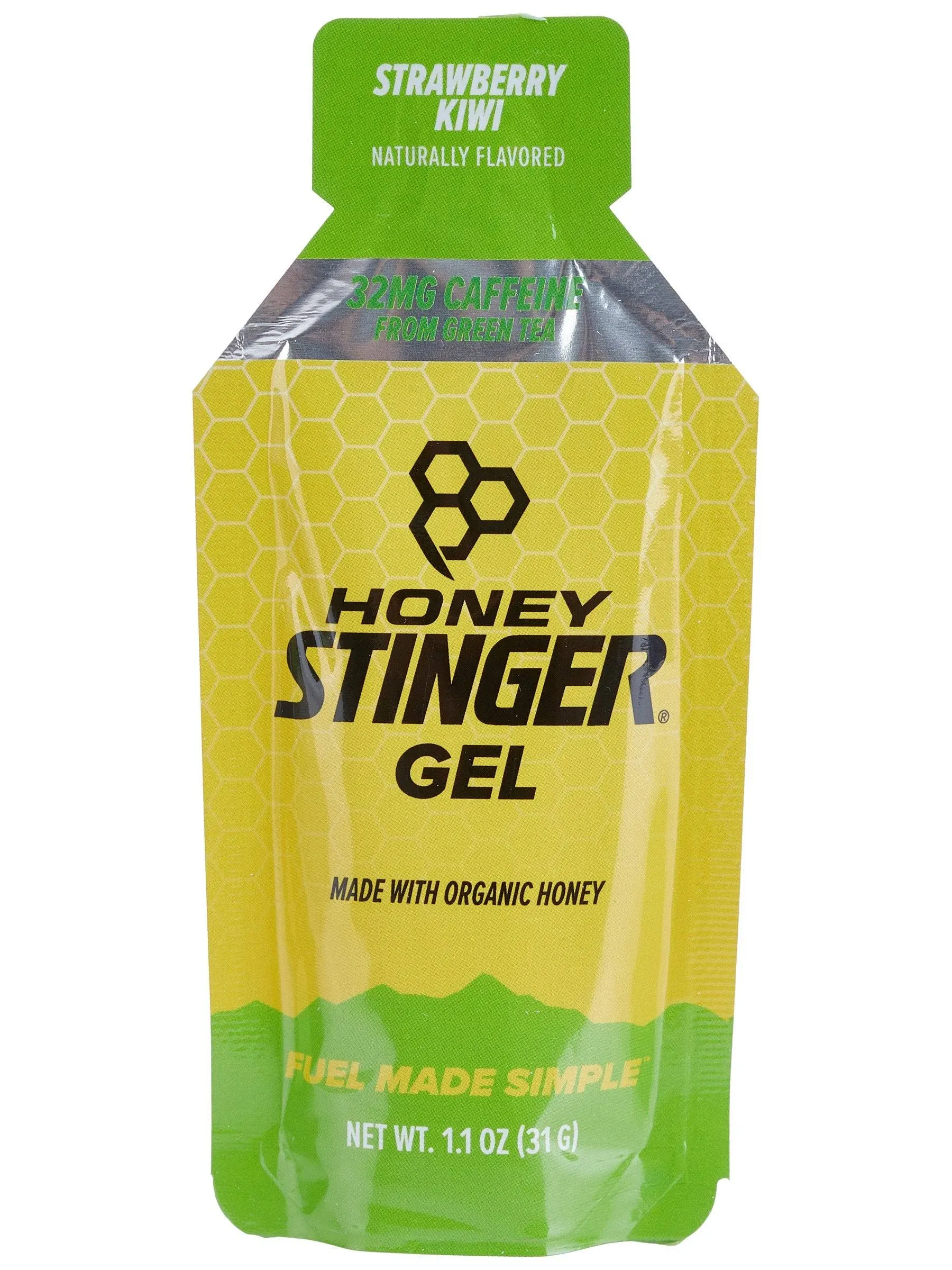 Honey Stinger Organic Energy Gel Box/24 Strawberry Kiwi