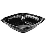 Dart PresentaBowls Pro 32 oz Black Square Bowls