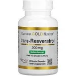 California Gold Nutrition Trans-Resveratrol 600 MG 60 Veggie Capsules