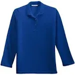 Port Authority L500LS Ladies Silk Touch Long Sleeve Polo - Royal - Xs