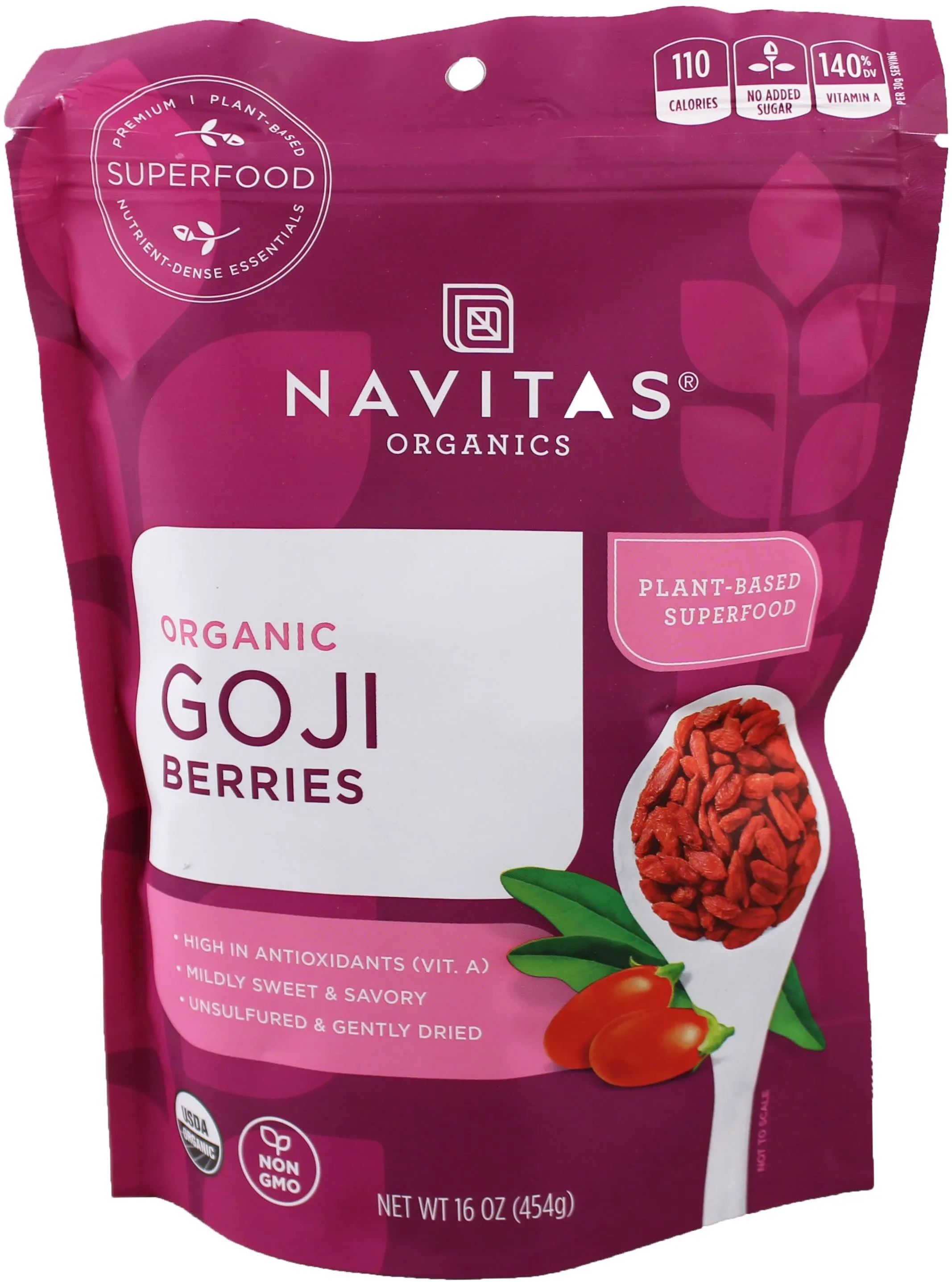 Navitas Naturals Organic Sun-Dried Goji Berries (1 lbs)