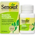 Senokot Natural Vegetable Laxative, Tablets - 50 count