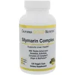 California Gold Nutrition, Silymarin Complex, Liver Health, Milk Thistle, Curcumin, Artichoke, Dandelion, Ginger, Black Pepper, 300 mg, 120 Veggie