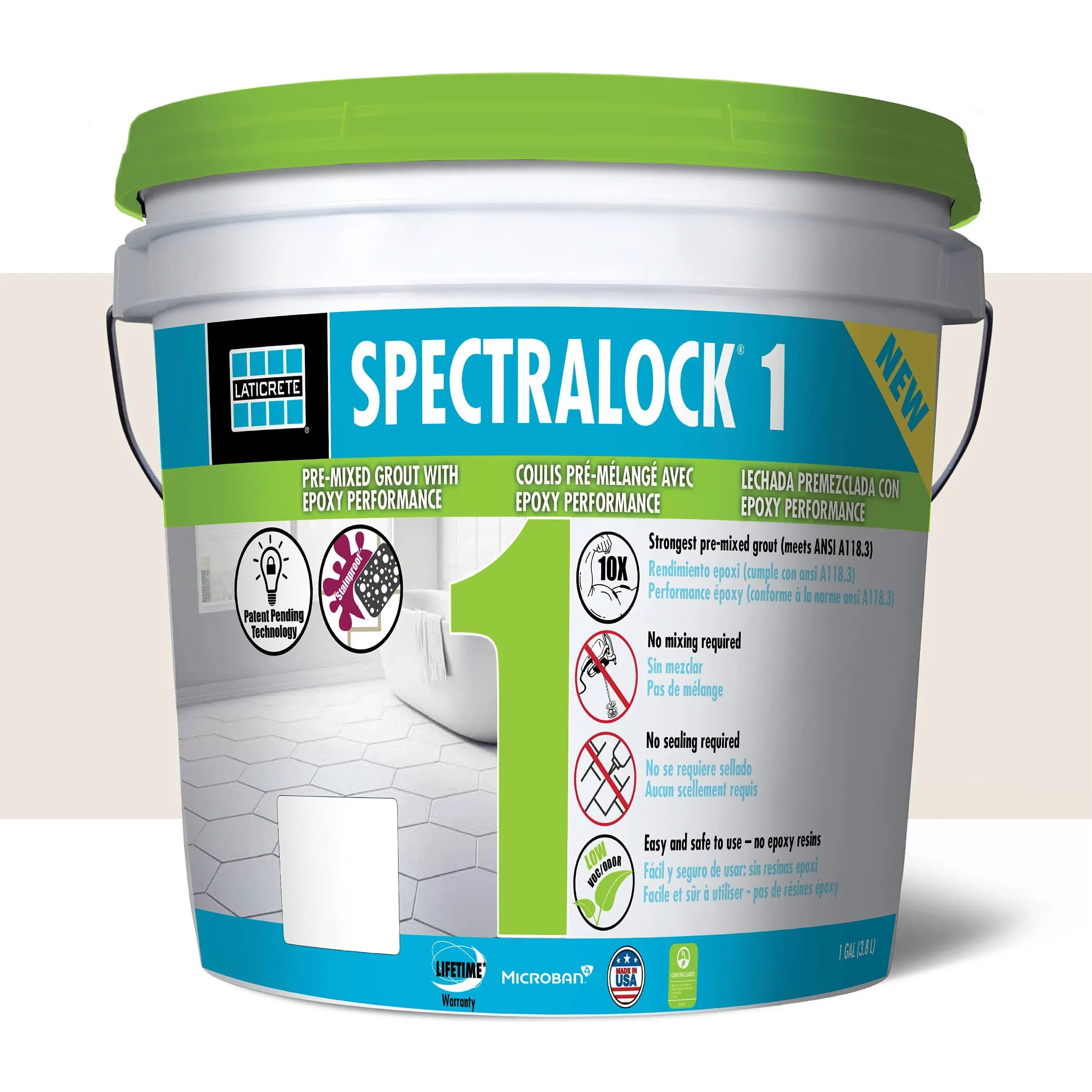 Laticrete SPECTRALOCK 1 Pre-Mixed Grout - 1 Gallon - Sauterne