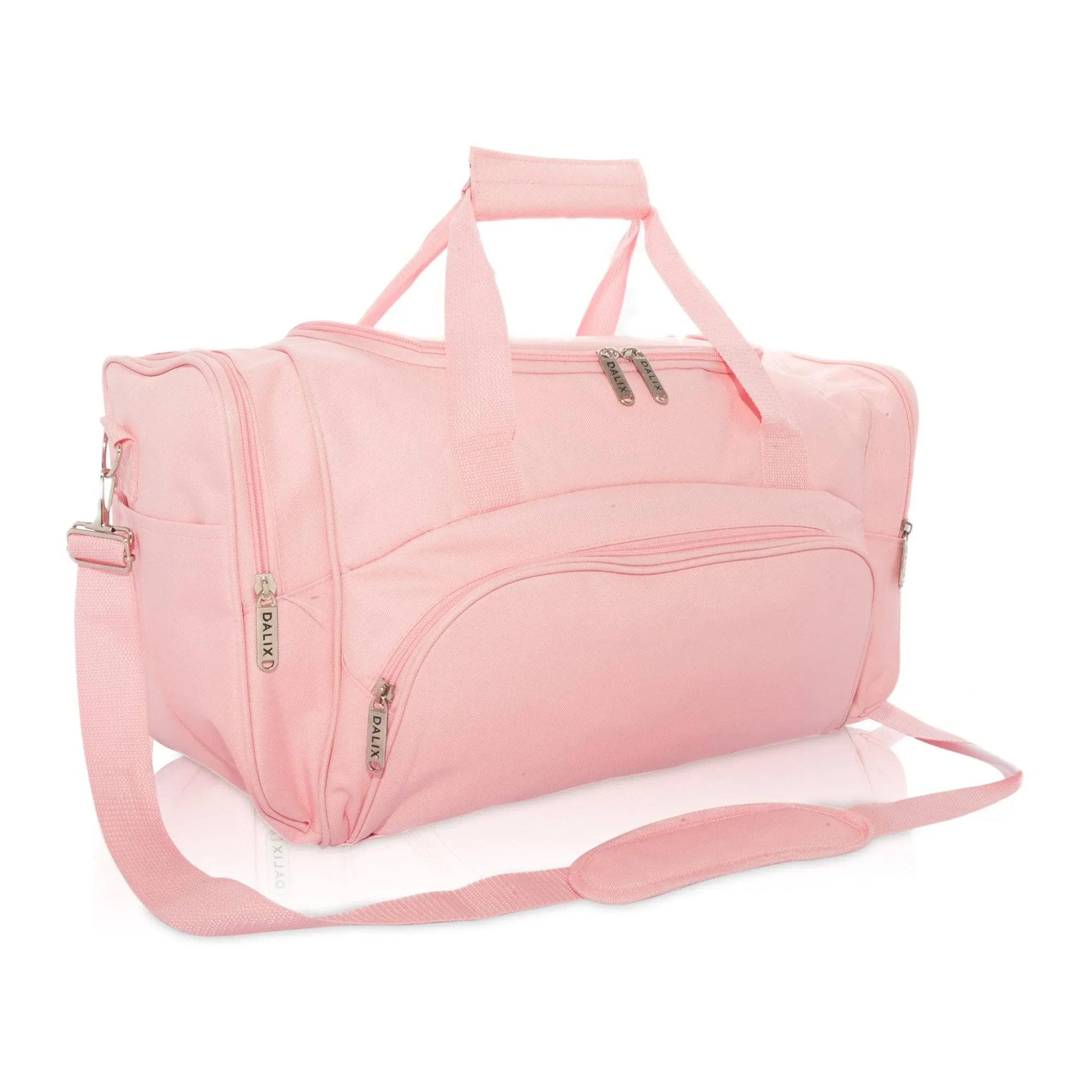 Dalix Signature Travel or Gym Duffle Bag in Pink