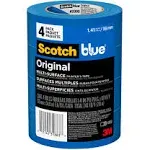 2090-36EVP Painter&#039;s Tape, 60 yd L, 1.41 in W, Crepe Paper Backing, Blue - pack 