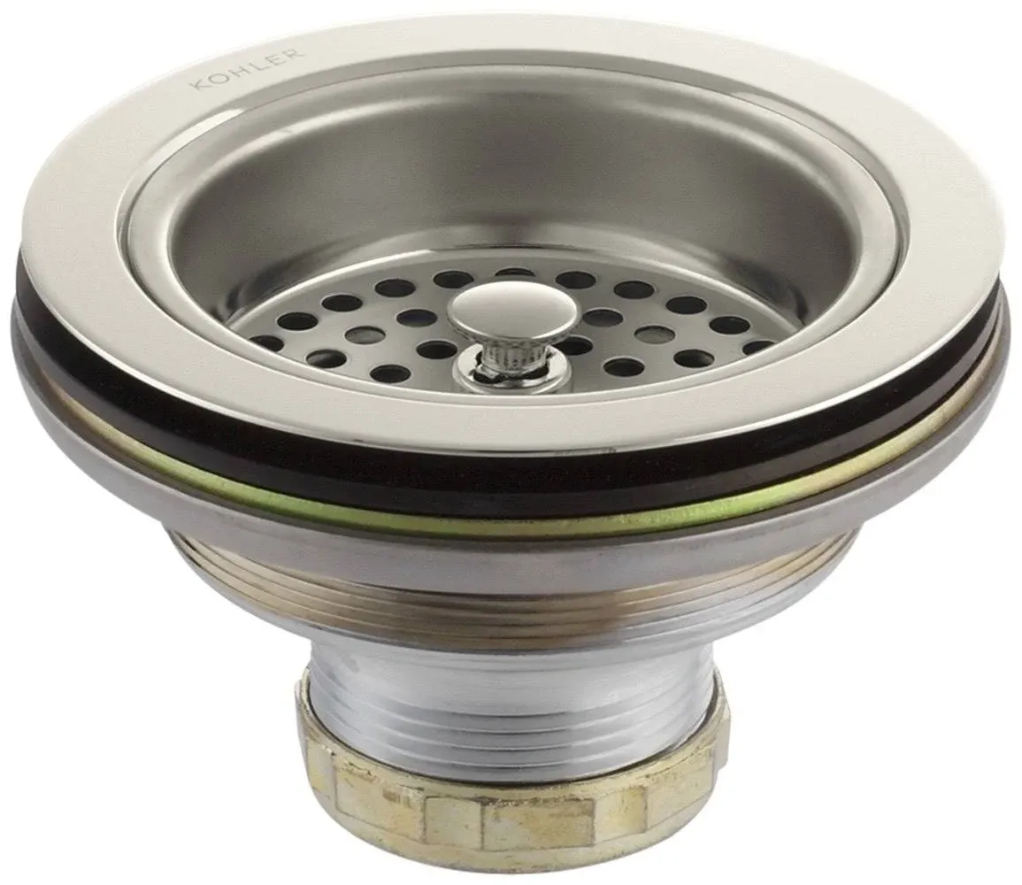 KOHLER K-8799-SN Duostrainer Sink Strainer, Vibrant Polished Nickel