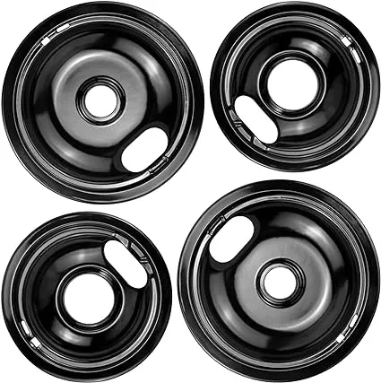 Electric Stove Burner Drip Pans W10288051 Stove Burner Covers-2 Packs 6â€\x9d W102