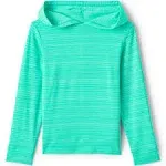 Lands' End Kids Long Sleeve UPF 50 Sun Hoodie Rash Guard - Xxs - Island Aqua