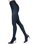 Memoi Juneau Diamonds Sweater Tights, Size M/L, Navy Blazer