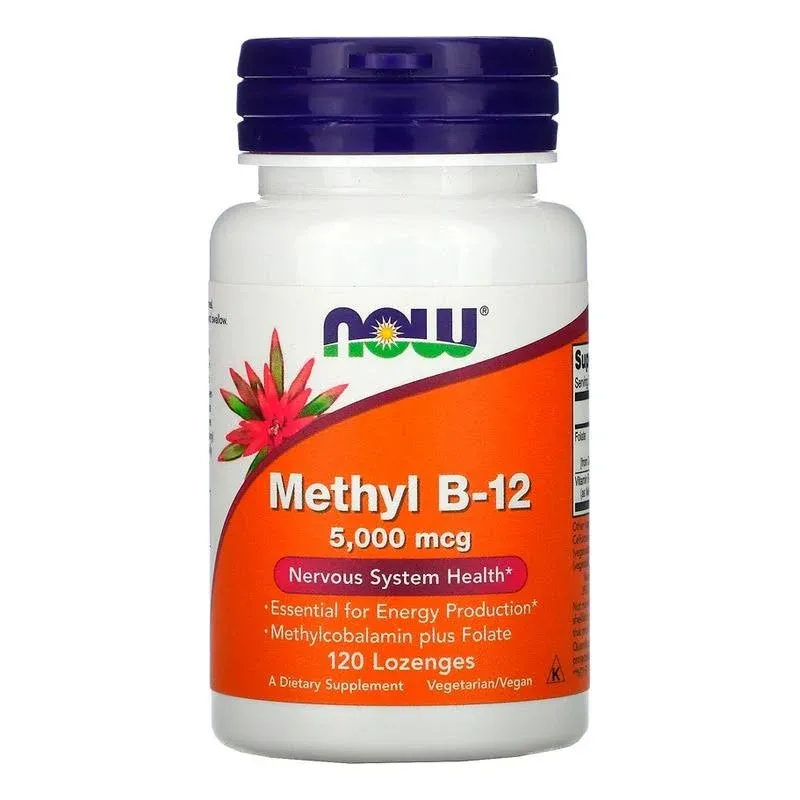 Methyl B-12 5000mcg (120 Pastilhas) - Now Foods