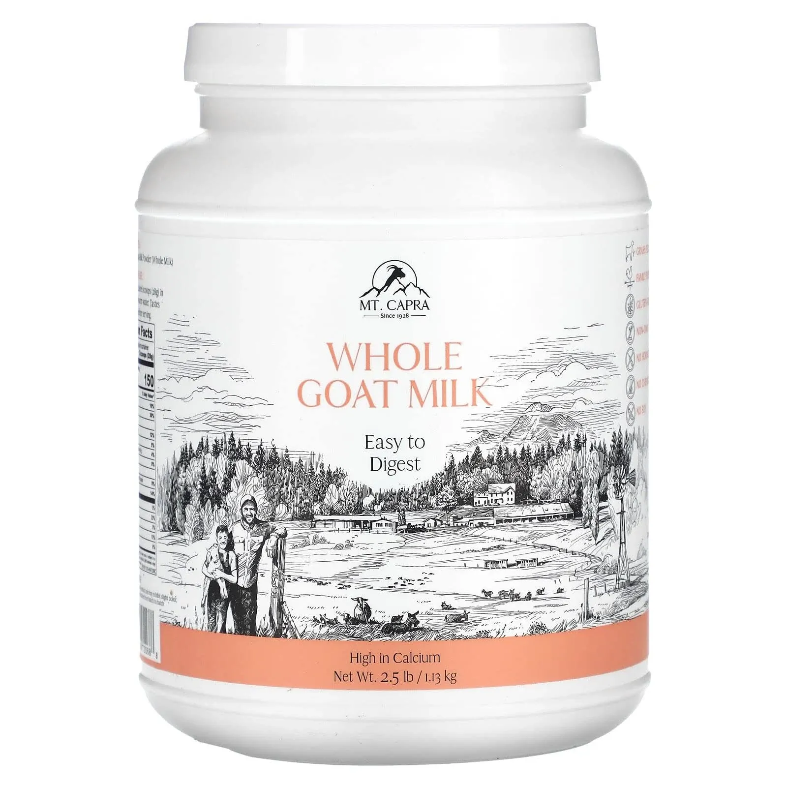 Mt. Capra, Whole Goat Milk , 1 lb (453 g)